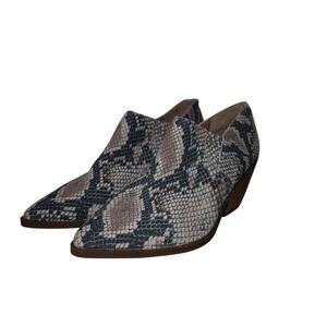 Lucky Brand Tresee Snake Print Low Ankle Bootie Size 9M